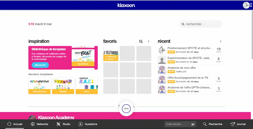 Klaxoon : des outils visuels pour un travail en équipe facilité